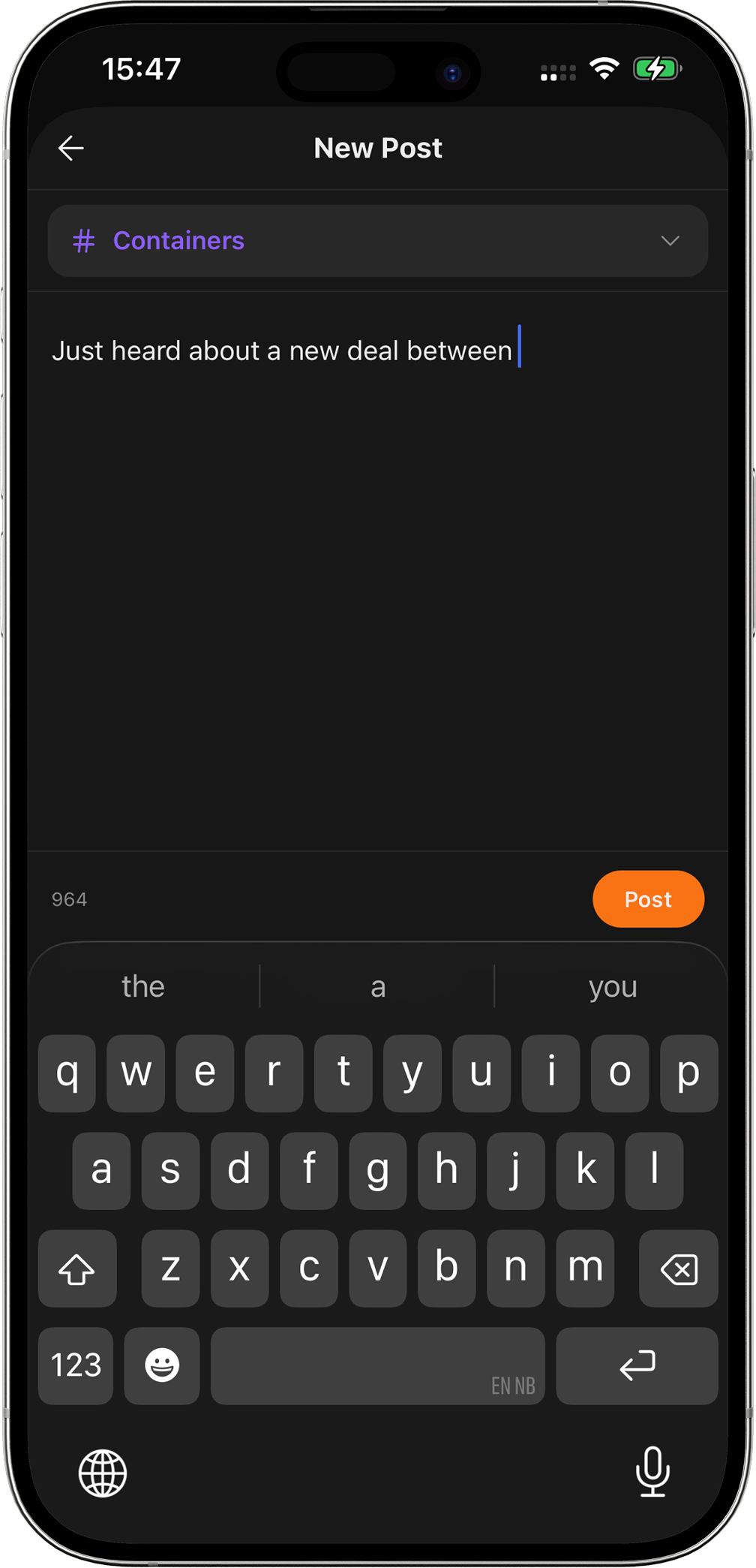 Rumrd anonymous post in a shipping channel